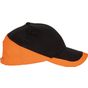 k-up Racing - casquette bicolore 6 panneaux black/orange