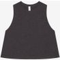 Bella Women's racerback cropped tank - dark_grey_heather - L