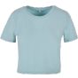 Build Your Brand Ladies Cropped Tee ocean_blue