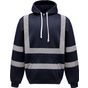 Yoko Sweatshirt capuche haute visibilité navy