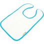 A&R Bavoir pour bébé à sublimation intégrale Babiezz® White / Aqua blue