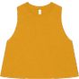 Bella Women's racerback cropped tank - heather_mustard - L