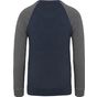 Kariban Sweat-shirt BIO bicolore col rond manches raglan homme french_navy_heather/grey_heather