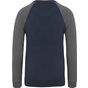 kariban Sweat-shirt BIO bicolore col rond manches raglan homme french_navy_heather/grey_heather