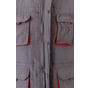 Velilla Gilet matelassé bicolore multipoches grey/red