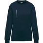 WK Designed To Work Sweat-shirt Day To Day zip poche contrastée unisexe navy/silver