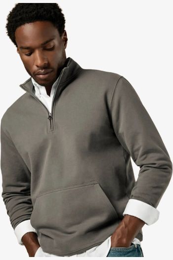 1/4 Zip Pique Sweatshirt
