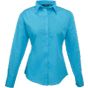 Premier Chemisier popeline à manches longues pour femme turquoise