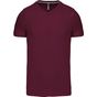 Kariban T-shirt col V manches courtes wine