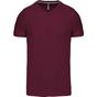 kariban T-shirt col V manches courtes - wine - L