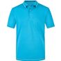 James&Nicholson Men's Elastic Polo aqua/white