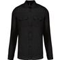 kariban Chemise pilote manches longues homme black