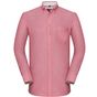 Russell Collection Men’s long sleeve tailored washed oxford oxford_red/cream
