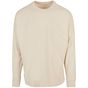 Build Your Brand Oversized Cut On Sleeve Longsleeve sand