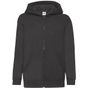 fruit of the loom Kids Classic Hooded Sweat Jacket noir
