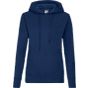 fruit of the loom Ladies classic hooded sweat navy