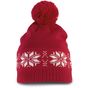 K-up Bonnet tricoté motif étoile cherry_red
