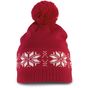 k-up Bonnet tricoté motif étoile cherry_red