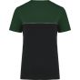WK Designed To Work T-shirt bicolore écoresponsable manches courtes unisexe black/forest_green