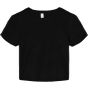 Bella Women's micro rib baby tee solid_black_blend