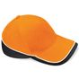 Beechfield Casquette de compétition Teamwear orange/black/white