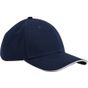 Beechfield Casquette classique 6 panneaux en coton biologique EarthAware  - visière sandwich french_navy/white