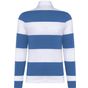 kariban Polo rayé manches longues unisexe light_royal_blue/white_stripes