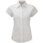 Russell Collection Ladies’ short sleeve fitted stretch shirt white