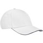 Beechfield Casquette classique 5 panneaux en coton biologique EarthAware  - visière sandwich white/french_navy