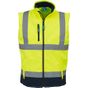 Yoko Bodywarmer softshell haute visibilité hi_vis_yellow/navy