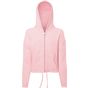TriDri Sweat à capuche zippé crop-top oversize en tissu recyclé Tridri® enfant light_pink