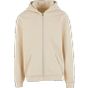 Build Your Brand Loose Fit Zip Hoody sand