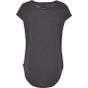 Build Your Brand Ladies Long Slub Tee dark_shadow