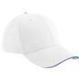Beechfield Casquette Athleisure à 6 panneaux white/bright_royal