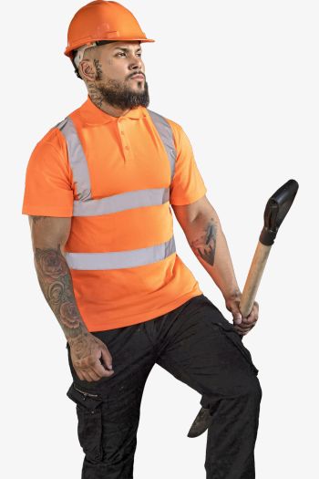 High-end polycotton Hi-Vis polo shirt Cambridge