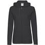 fruit of the loom Lightweight Hooded Sweat Jacket Lady-Fit noir