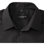 Russell Chemise en Popeline Polyester Coton cintrée manches longues homme black