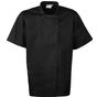 Premier Veste de cuisine à manches courtes black