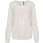 Kariban Blouse crêpe manches longues femme off_white