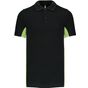 Kariban Polo bicolore FLAG Kariban black/lime