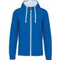 Kariban sweat-shirt zippé capuche contrastée light_royal_blue/white