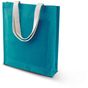 Kimood Sac shopping toile de jute turquoise