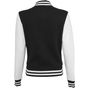 Build Your Brand Ladies Sweat College Jacket black/white