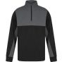 Finden+Hales Adults' 1/4 zip knitted tracksuit top black/gunmetal_grey