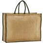 Westford Mill Sac de marché en jute amidonné naturel natural/olive_green