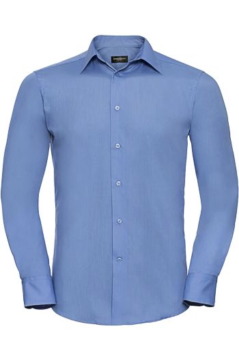 Image produit Chemise en Popeline Polyester Coton cintrée manches longues homme