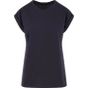 New Morning Studios Ladies regular extended shoulder tee navy