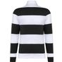 kariban Polo rayé manches longues unisexe black/white_stripes