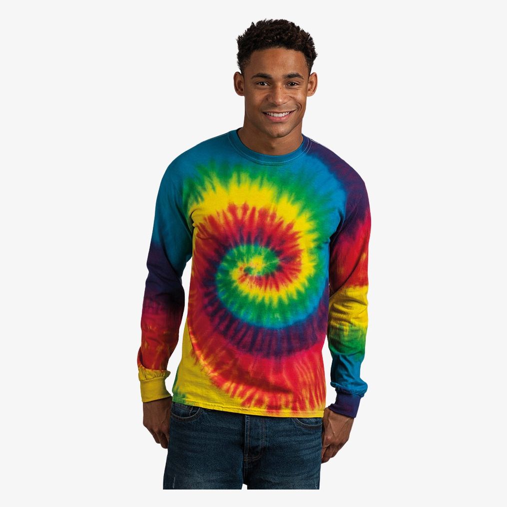 Long Sleeve Tie-dye T Colortone