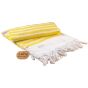 A&R Fouta Dalaman Hamamzz® White / Bright yellow
